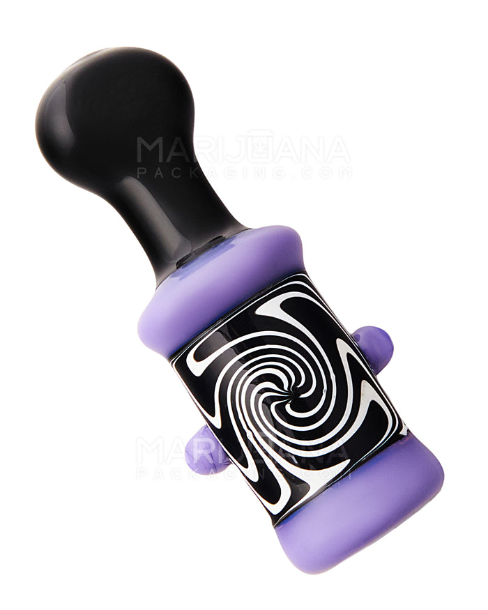 Wig Wag Trippy Chillum Hand Pipe | 3.25in Long - Glass - Assorted Image