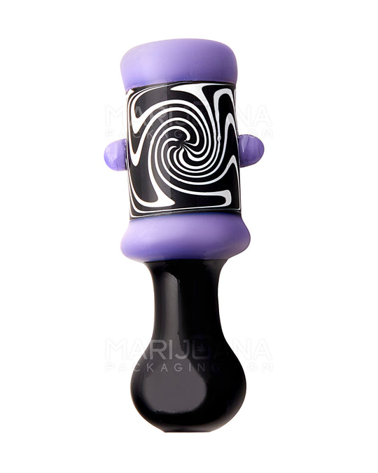 Wig Wag Trippy Chillum Hand Pipe | 3.25in Long - Glass - Assorted