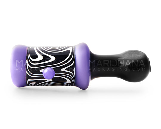 Wig Wag Trippy Chillum Hand Pipe | 3.25in Long - Glass - Assorted