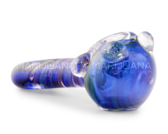 Twist Pull Horseshoe Hand Pipe w/ Triple Knockers | 5in Long - Glass - Assorted - 4