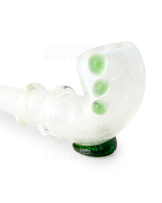 Glow-in-the-Dark | Double Ringed Long Sherlock Hand Pipe w/ Triple Knockers | 6in Long - Glass - Assorted