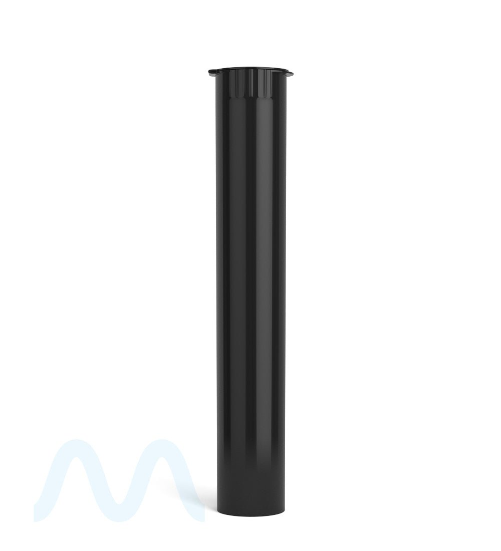 Child Resistant | King Size Pop Top Opaque Plastic USA Pre - Roll Tubes (Open) | 116mm - Black - 1000 Count - 2