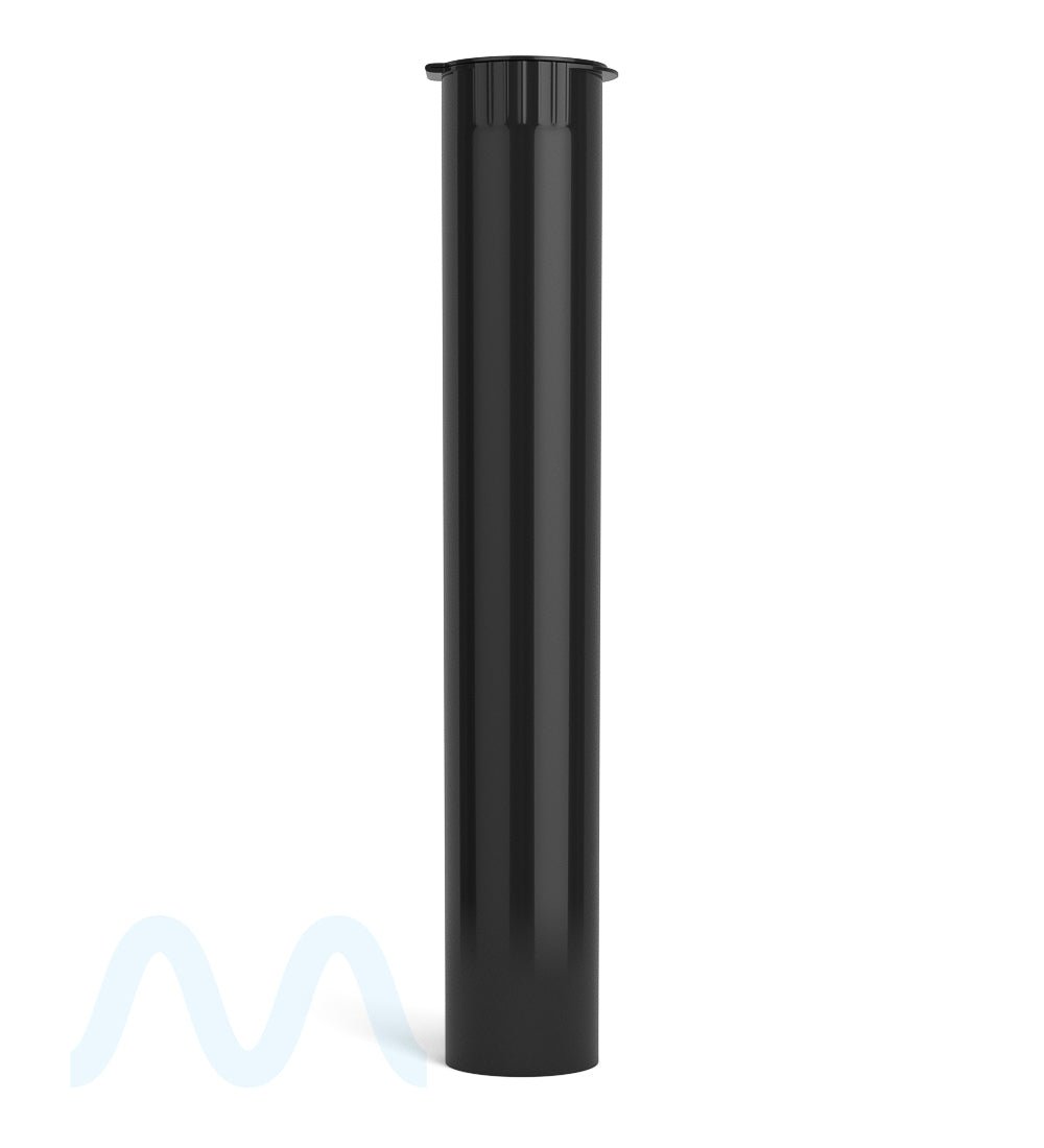 Child Resistant | King Size Pop Top Opaque Plastic USA Pre - Roll Tubes (Open) | 116mm - Black - 1000 Count - 3