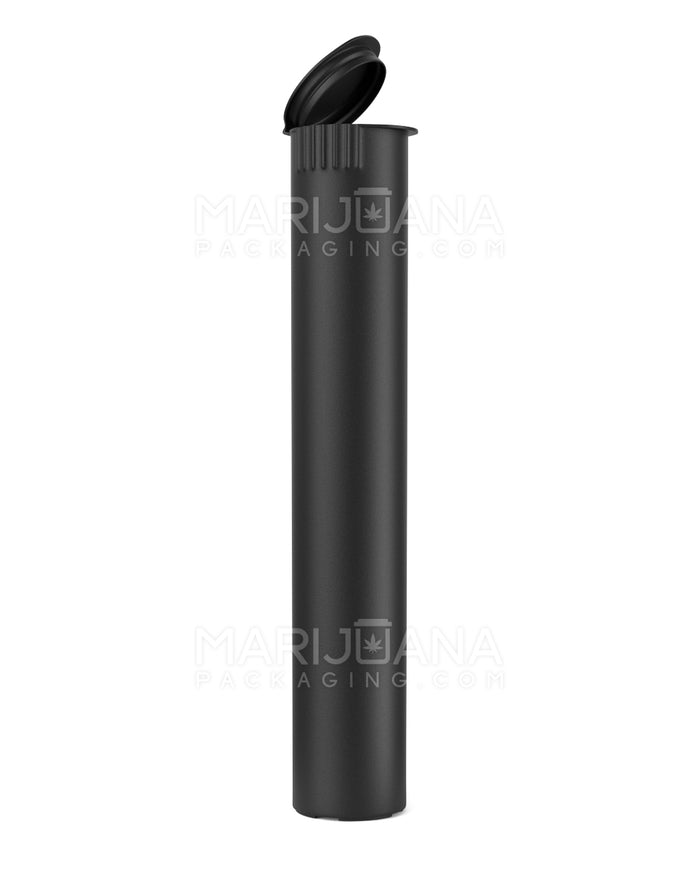 Child Resistant King Size Pop Top Opaque Plastic Pre-Roll Tubes | 116mm - Matte Black | Sample Image