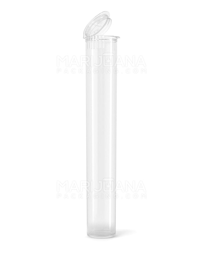 Child Resistant King Size Pop Top Plastic PCR Pre-Roll Tubes (Open) | 116mm - Clear | Sample Image