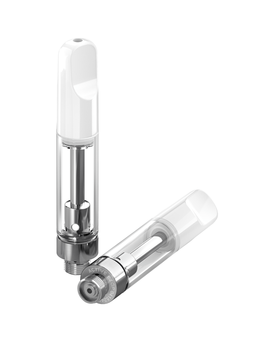 ACTIVE Flat Vapor Mouthpiece for EZ Click™ Cartridges | White Ceramic - EZ Click | Sample - 3