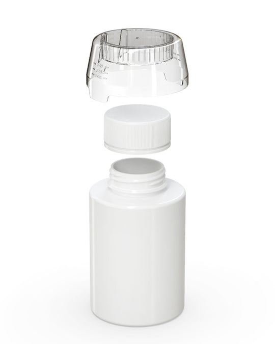 CHUBBY GORILLA | Child Resistant All-In-One Aviator Base Bottles | 500mL - White - 60 Count