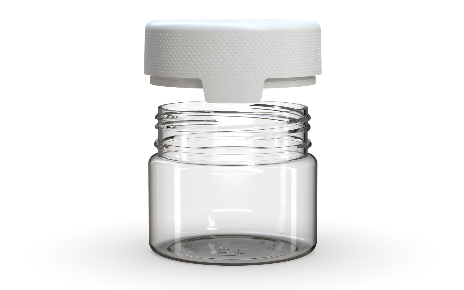 CHUBBY GORILLA | Child Resistant Clear Plastic Aviator XL Container with Opaque White Closure | 300cc - 10oz - 80 Count - 3