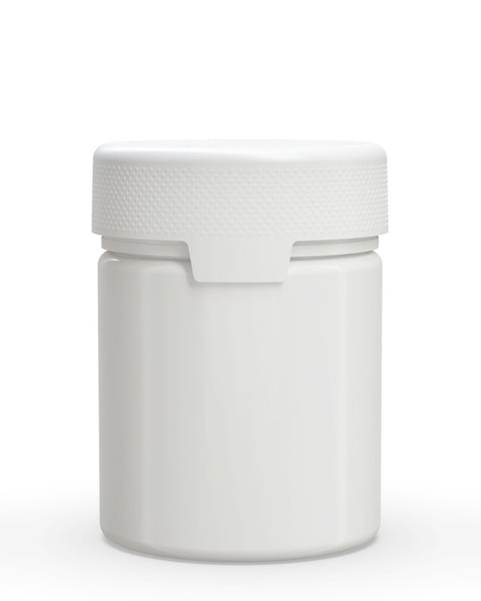 CHUBBY GORILLA | Child Resistant White Plastic Aviator XL Container w/ White Cap | 550mL - 18.5oz - 60 Count