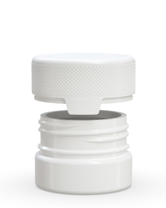 CHUBBY GORILLA | Child Resistant White Plastic Aviator Container w/ White Cap | 30mL - 1oz - 500 Count