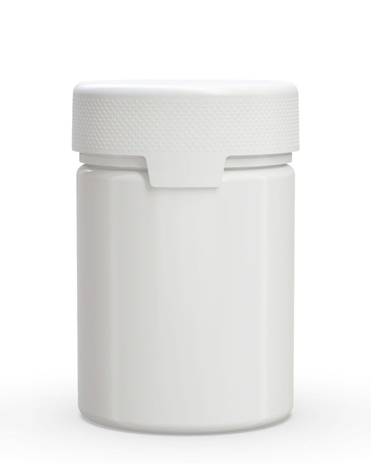 CHUBBY GORILLA | Child Resistant White Plastic Aviator XL Container w/ White Cap | 625mL - 21.5oz - 40 Count