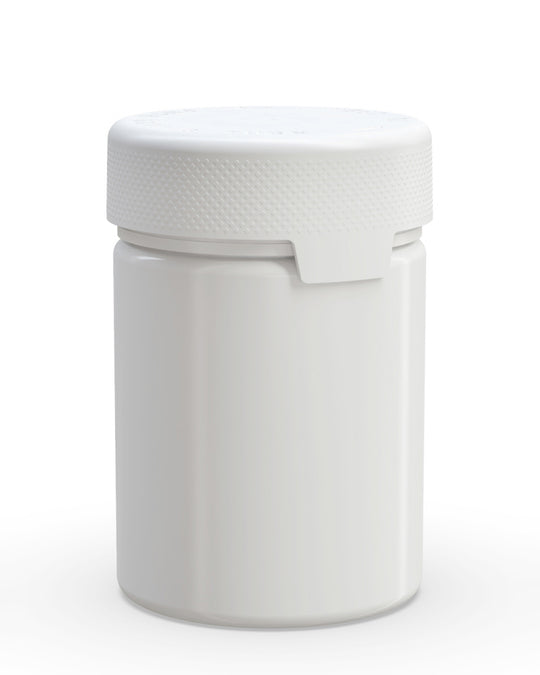 CHUBBY GORILLA | Child Resistant White Plastic Aviator XL Container w/ White Cap | 625mL - 21.5oz - 40 Count