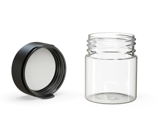 CHUBBY GORILLA | Child Resistant Clear Plastic Aviator Container w/ Black Cap | 90mL - 3oz - 400 Count