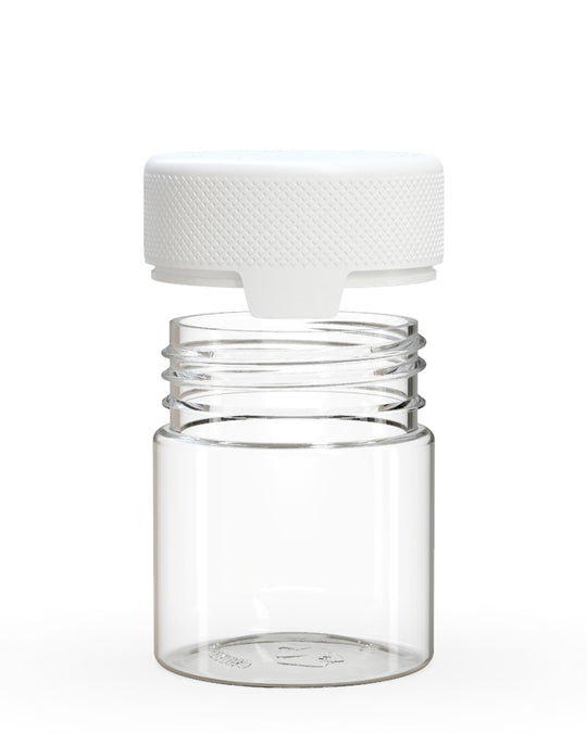 CHUBBY GORILLA | Child Resistant Clear Plastic Aviator Container w/ White Cap | 90mL - 3oz - 400 Count