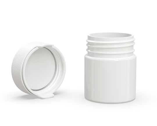 CHUBBY GORILLA | Child Resistant White Plastic Aviator Container w/ White Cap | 90mL - 3oz - 400 Count