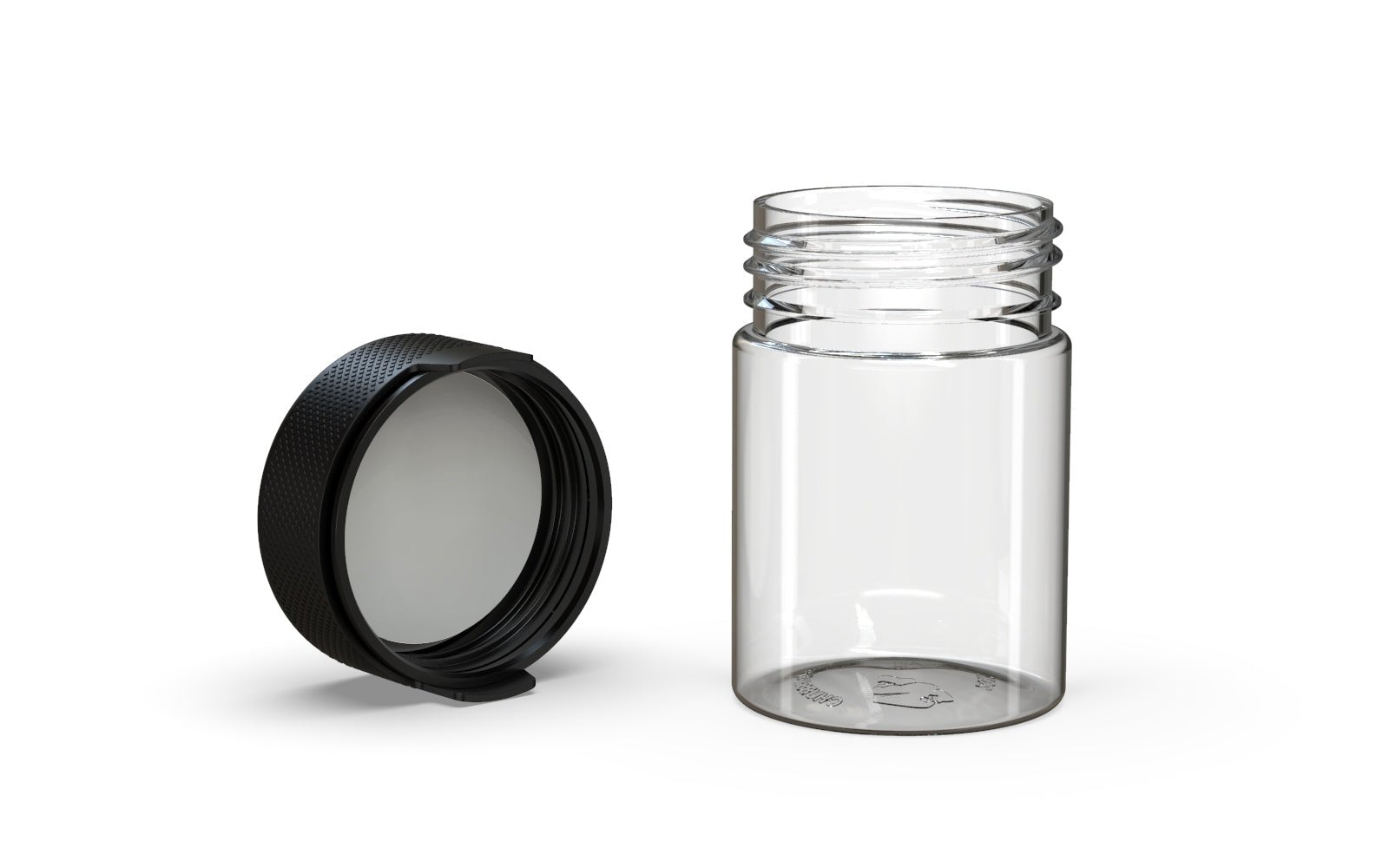 CHUBBY GORILLA | Child Resistant Clear Plastic Aviator Container with Opaque Black Closure | 120cc - 4oz - 400 Count - 4