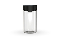CHUBBY GORILLA | Child Resistant Clear Plastic Aviator Container with Opaque Black Closure | 180cc - 6oz - 300 Count - 1