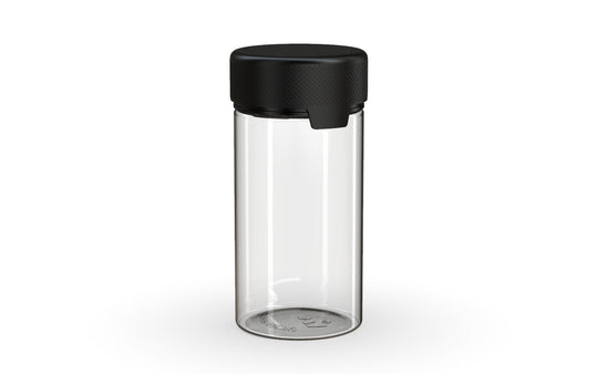 CHUBBY GORILLA | Child Resistant Clear Plastic Aviator Container with Opaque Black Closure | 180cc - 6oz - 300 Count - 2