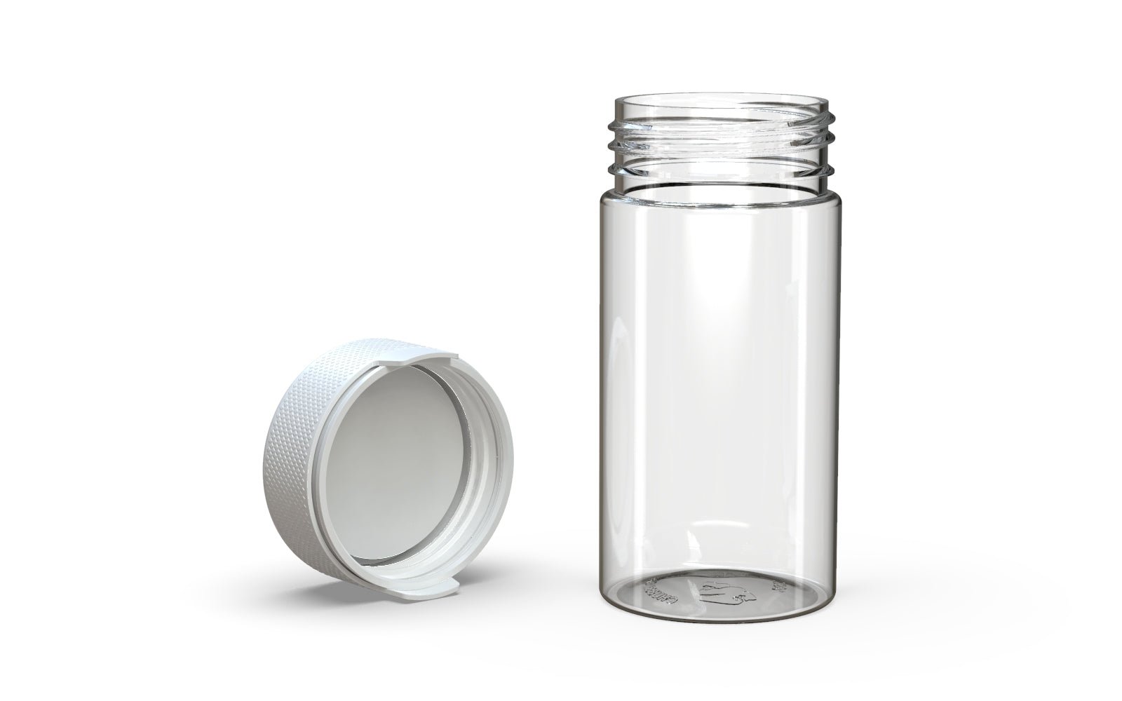 CHUBBY GORILLA | Child Resistant Clear Plastic Aviator Container with Opaque White Closure | 180cc - 6oz - 300 Count - 4