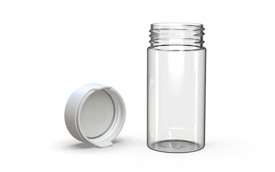 CHUBBY GORILLA | Child Resistant Clear Plastic Aviator Container with Opaque White Closure | 180cc - 6oz - 300 Count - 4