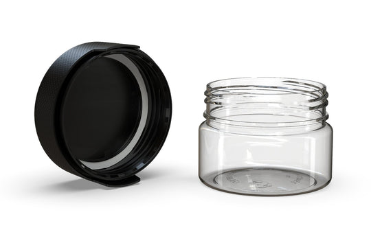 CHUBBY GORILLA | Child Resistant Clear Plastic Aviator XL Container with Opaque Black Closure | 220cc - 7.5oz - 100 Count - 4