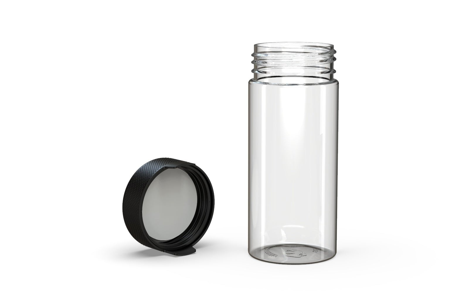 CHUBBY GORILLA | Child Resistant Clear Plastic Aviator Container with Opaque Black Closure | 240cc - 8oz - 200 Count - 4