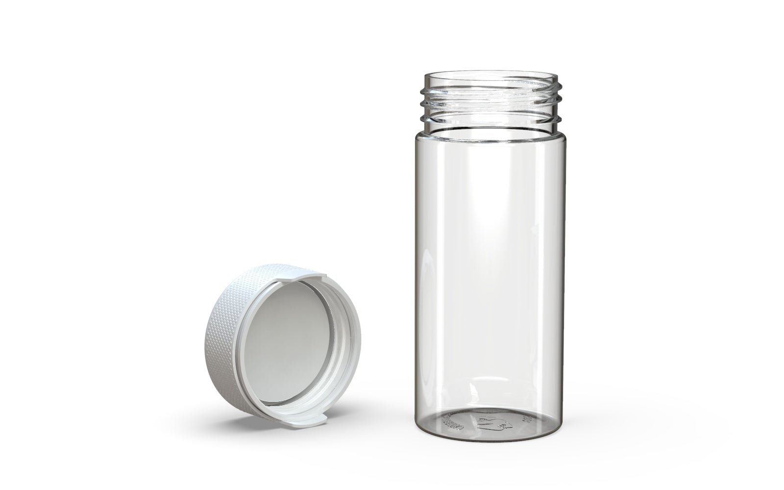 CHUBBY GORILLA | Child Resistant Clear Plastic Aviator Container with Opaque White Closure | 240cc - 8oz - 200 Count - 4