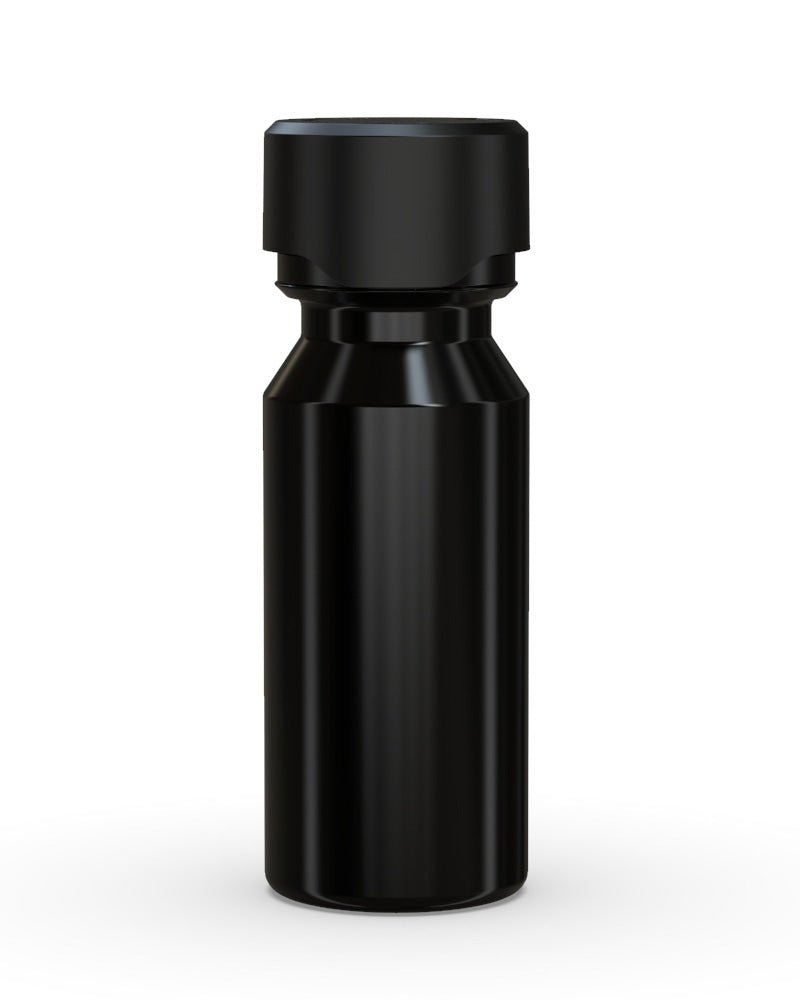 CHUBBY GORILLA Child Resistant Aviator Shot Bottles Black | 60mL - w/ Black Lid | Sample - 1