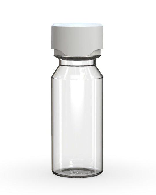 CHUBBY GORILLA Child Resistant Aviator Shot Bottles Clear | 60mL - w/ White Lid | Sample - 1