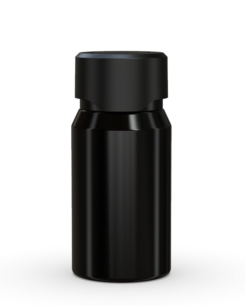 CHUBBY GORILLA Child Resistant Mini Aviator Shot Bottles Black | 60mL - w/ Black Lid | Sample - 1