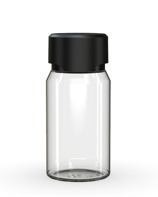 CHUBBY GORILLA Child Resistant Mini Aviator Shot Bottles Clear | 60mL - w/ Black Lid | Sample - 1