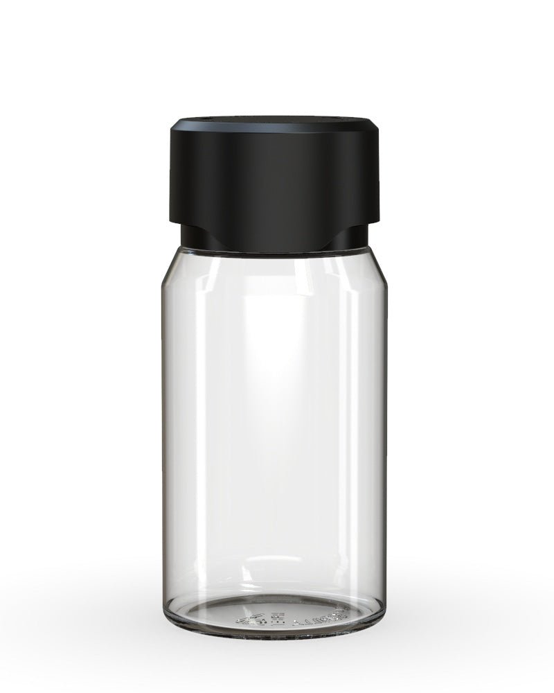 CHUBBY GORILLA Child Resistant Mini Aviator Shot Bottles Clear | 60mL - w/ Black Lid | Sample - 1