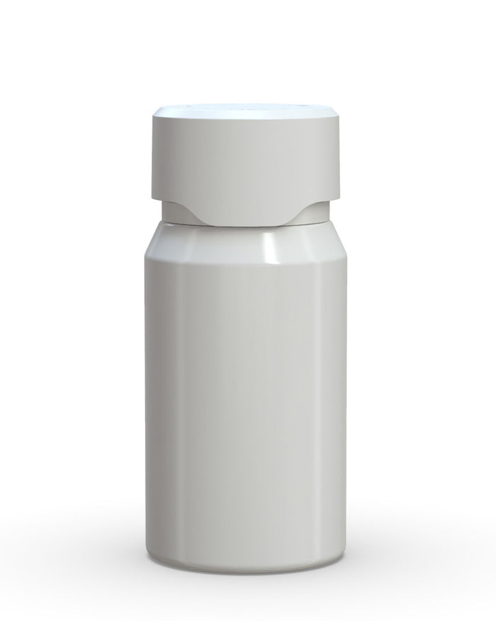 CHUBBY GORILLA | Child Resistant Mini Aviator Shot Bottles White | 60mL - w/ White Lid - 500 Count Image