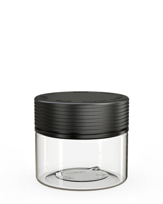 CHUBBY GORILLA | Child Resistant Clear Plastic Spiral XL Jar w/ Black Cap | 92.5mm - 10oz - 80 Count