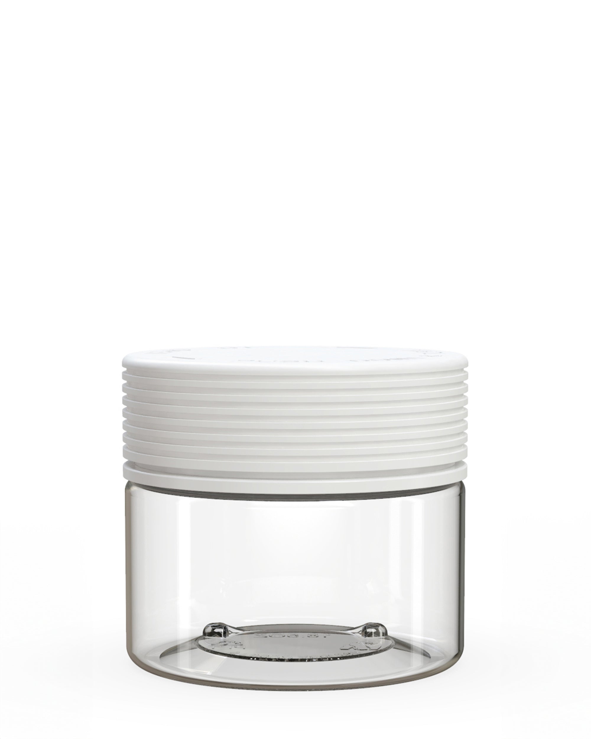 CHUBBY GORILLA | Child Resistant Clear Plastic Spiral XL Jar w/ White Cap | 92.5mm - 10oz - 80 Count