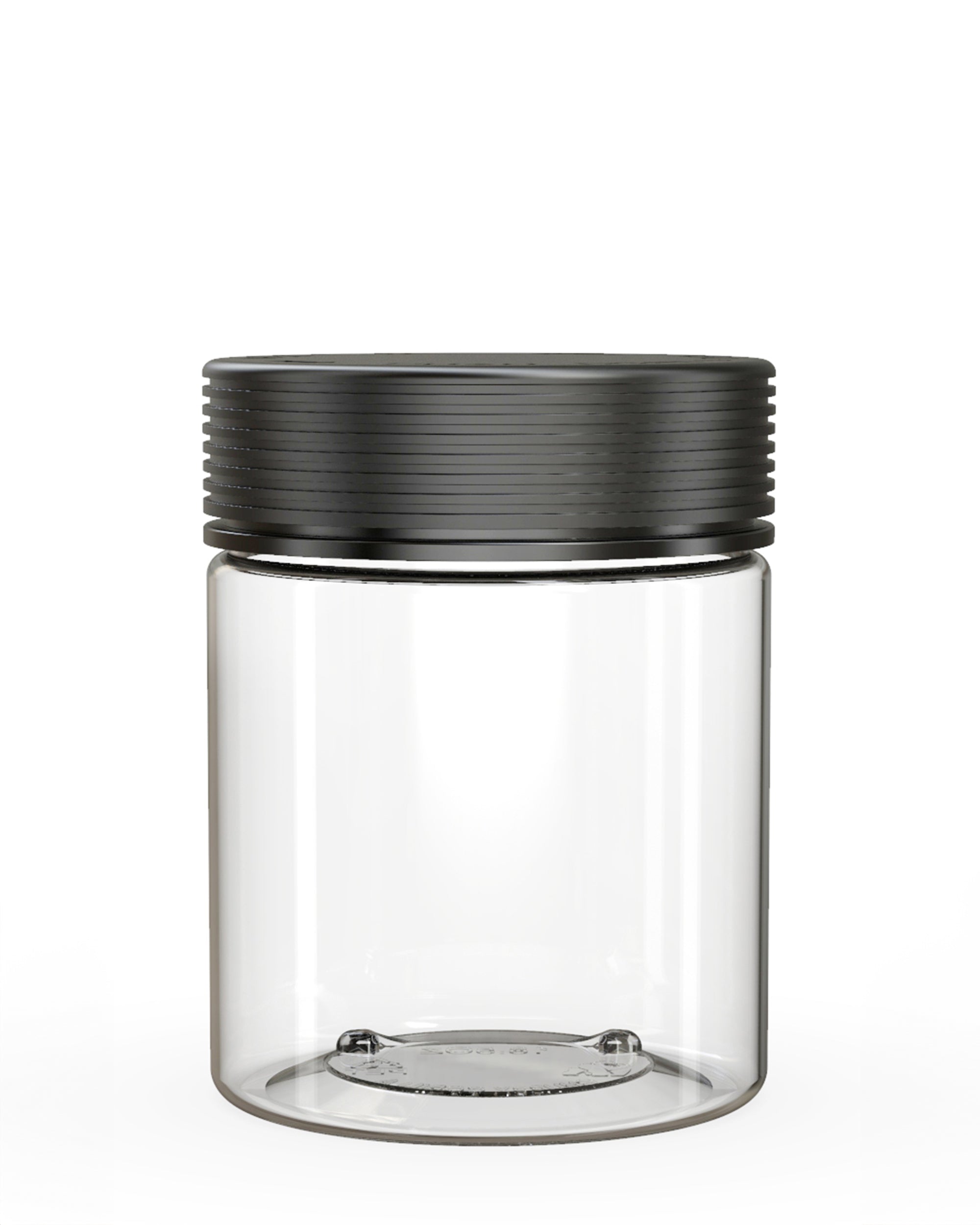 CHUBBY GORILLA | Child Resistant Clear Plastic Spiral XL Jar w/ Black Cap | 92.5mm - 18.5oz - 60 Count