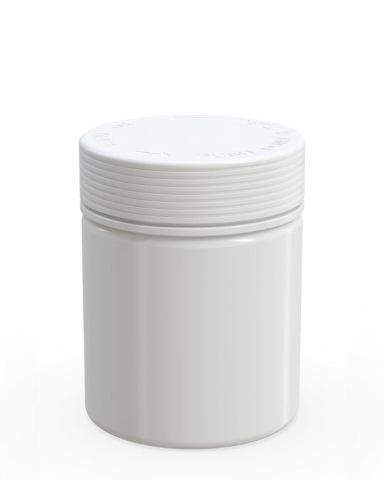 CHUBBY GORILLA | Child Resistant White Plastic Spiral XL Jar w/ White Cap | 92.5mm - 18.5oz - 60 Count