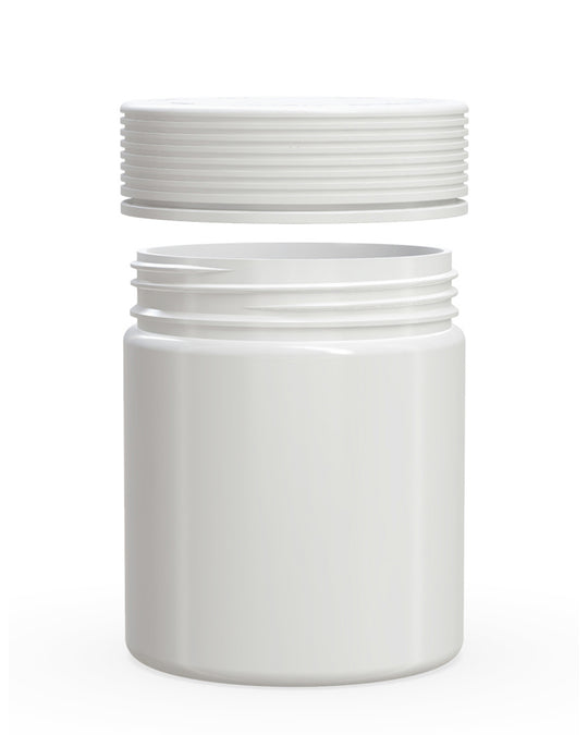 CHUBBY GORILLA | Child Resistant White Plastic Spiral XL Jar w/ White Cap | 92.5mm - 18.5oz - 60 Count