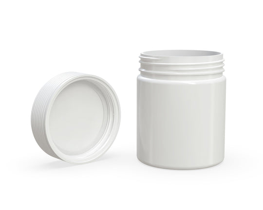 CHUBBY GORILLA | Child Resistant White Plastic Spiral XL Jar w/ White Cap | 92.5mm - 18.5oz - 60 Count