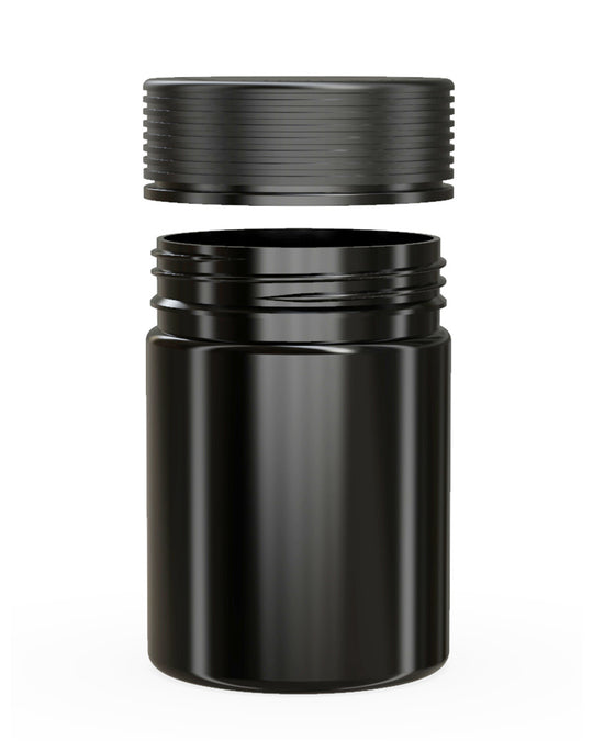 CHUBBY GORILLA | Child Resistant Black Plastic Spiral XL Jar w/ Black Cap | 92.5mm - 21.5oz - 40 Count