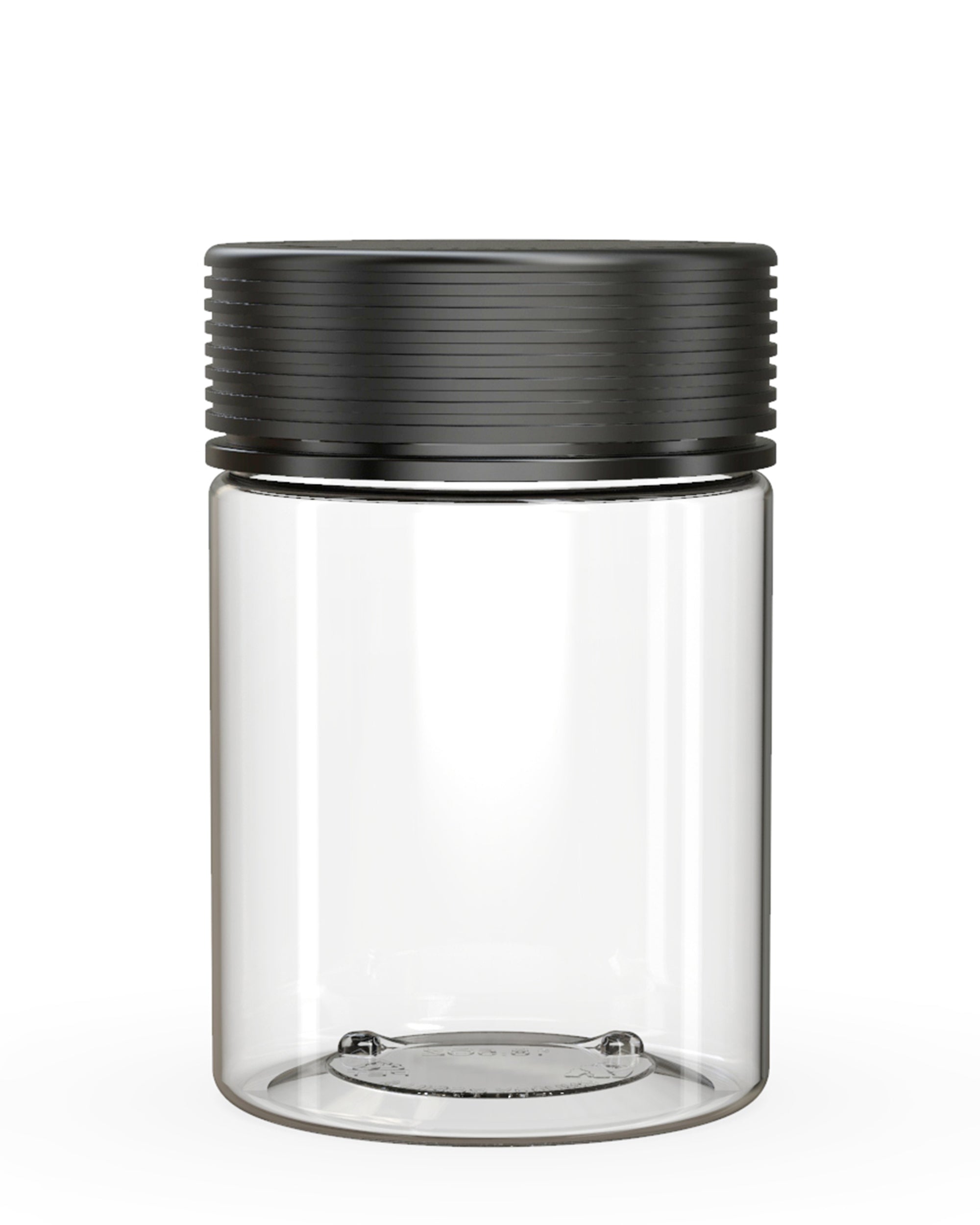 CHUBBY GORILLA | Child Resistant Clear Plastic Spiral XL Jar w/ Black Cap | 92.5mm - 21.5oz - 40 Count