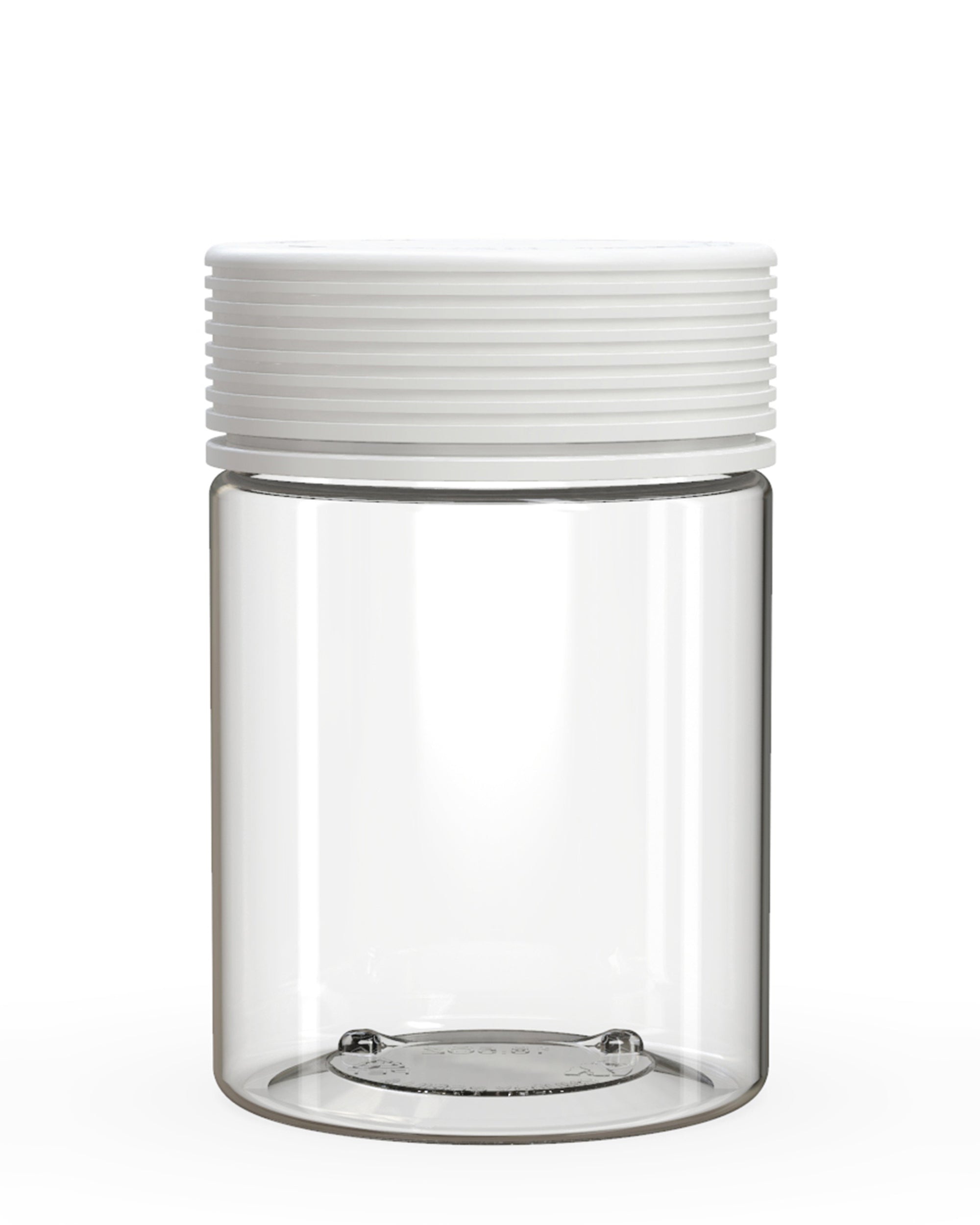 CHUBBY GORILLA | Child Resistant Clear Plastic Spiral XL Jar w/ White Cap | 92.5mm - 21.5oz - 40 Count