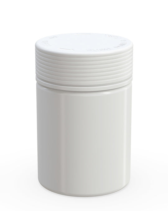 CHUBBY GORILLA | Child Resistant White Plastic Spiral XL Jar w/ White Cap | 92.5mm - 21.5oz - 40 Count