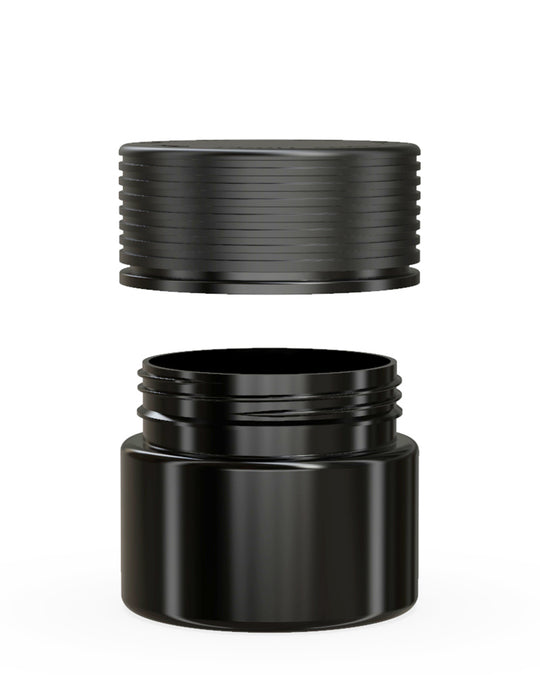 CHUBBY GORILLA | Child Resistant Black Plastic Spiral Jar w/ Black Cap | 55mm - 2oz - 400 Count