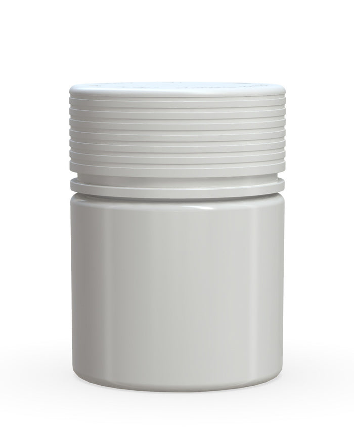 CHUBBY GORILLA | Child Resistant White Plastic Thick Wall Spiral Jar w/ White Cap | 55mm - 2oz - 150 Count Image