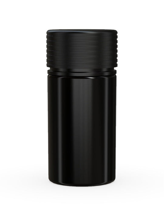 CHUBBY GORILLA Child Resistant Black Plastic Mini Spiral Jar w/ Black Cap | 55mm - 1oz | Sample - 1