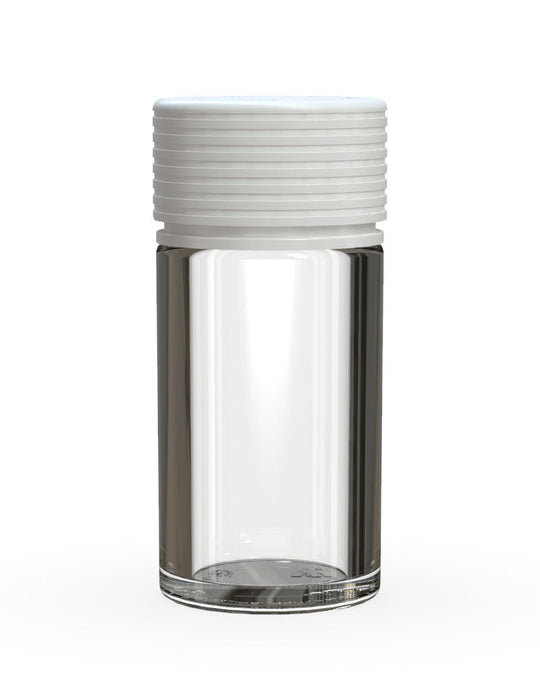 CHUBBY GORILLA Child Resistant Clear Plastic Mini Spiral Jar w/ White Cap | 55mm - 1oz | Sample - 1