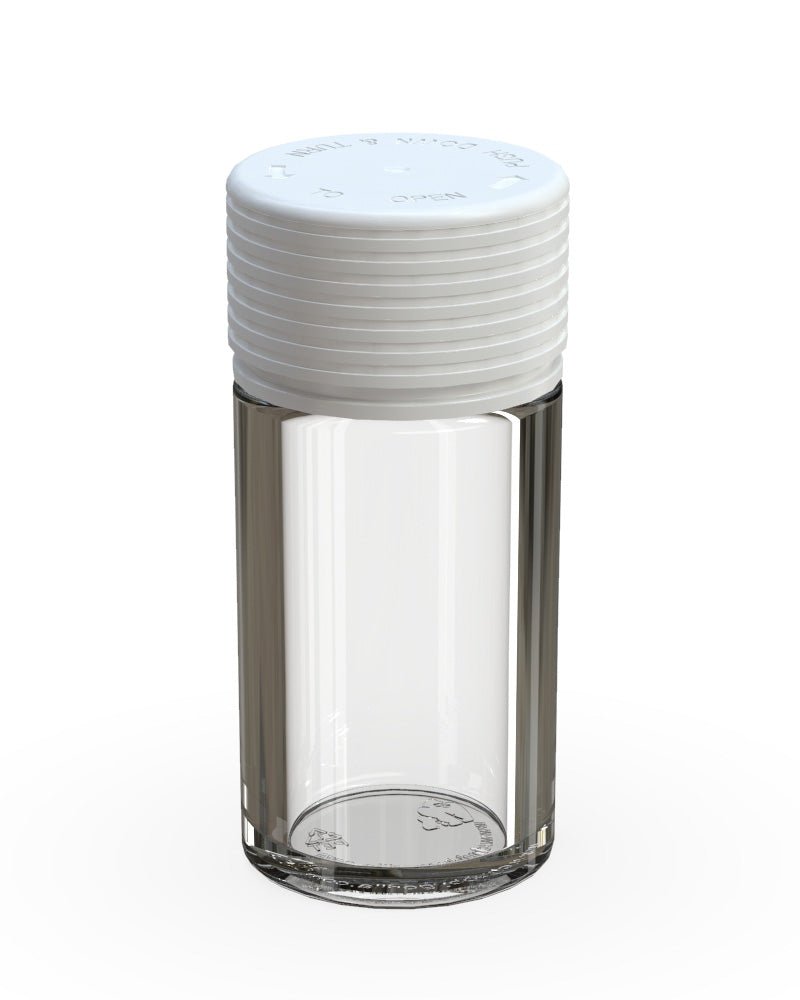 CHUBBY GORILLA | Child Resistant Clear Plastic Mini Spiral Jar w/ White Cap | 55mm - 1oz - 200 Count - 2