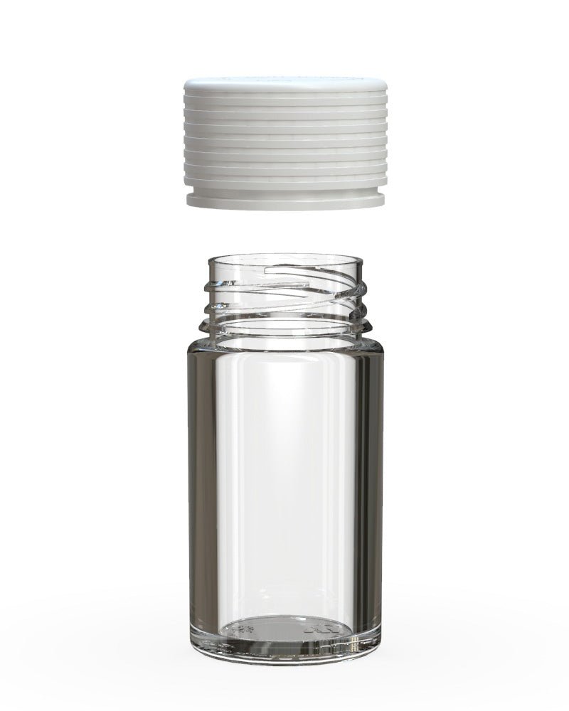 CHUBBY GORILLA | Child Resistant Clear Plastic Mini Spiral Jar w/ White Cap | 55mm - 1oz - 200 Count - 3