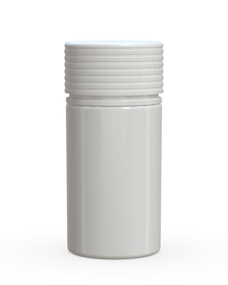 CHUBBY GORILLA Child Resistant White Plastic Mini Spiral Jar w/ White Cap | 55mm - 1oz | Sample - 1
